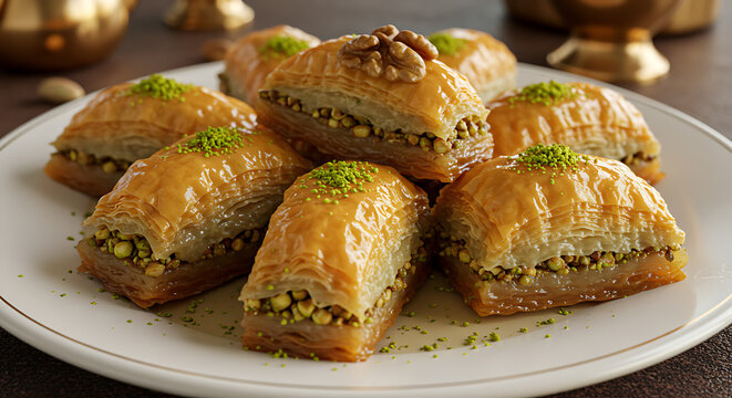 Authentic Egyptian Baklava &ndash; Crispy Phyllo Pastry with Nuts and Honey