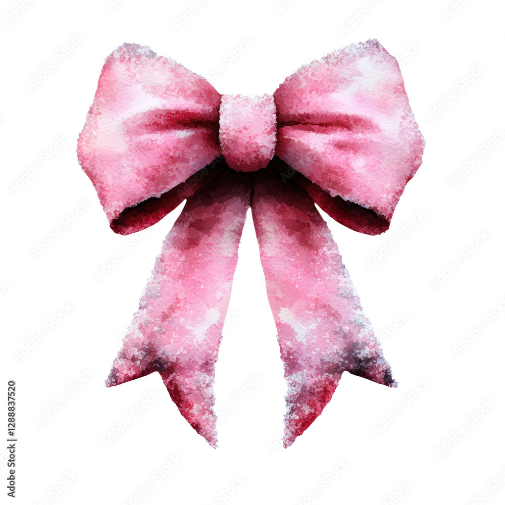 Poster pink bow on a black background with a unique abstract pattern for creative design projects isolated 