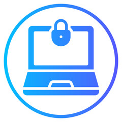 pad lock gradient icon