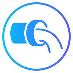 water pollution gradient icon
