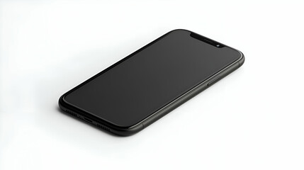 Black Smartphone on White Background