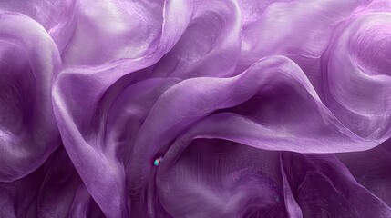 A close up of flowing violet colored delicate fabric