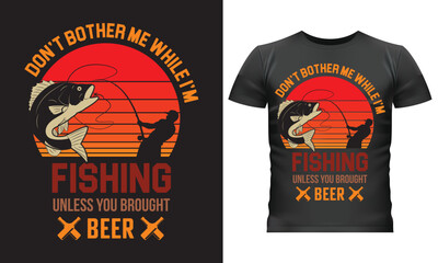 Fishing tshirt design template fishing vector design, Fishing T-shirt Designs