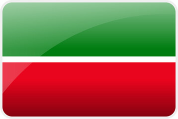 Flag Icon of Tatarstan Country,National Vector Flag Iconic Symbol and Colors of Tatarstan flag.