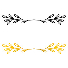 Aesthetic black and gold leaves dividers 