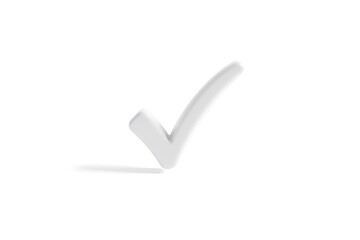 Check icon 3d isolated on white background Paper art style 