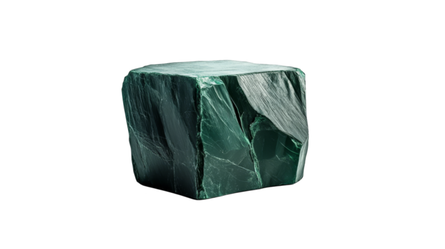 Striking green cube with bold black and white pattern, a modern abstract geometric design for artful decor - Powered by Adobe