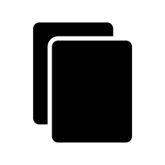 Copy icon silhoouette. Vector image