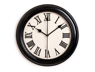 Black Roman numeral clock face