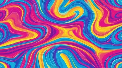 Colorful Abstract Swirl Pattern in Vibrant Shades of Blue and Pink