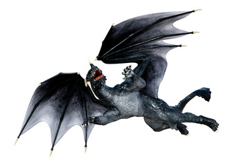 Fototapeta premium 3D Rendering Fairy Tale Dragon on White