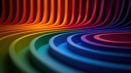 Vibrant Colorful Waves in Gradient Pattern for Creative Backgrounds