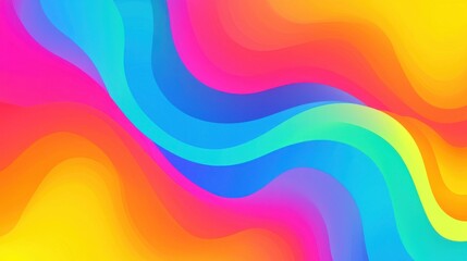 Vibrant Colorful Waves in Smooth Abstract Pattern Design