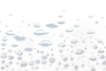 Water droplets on Transparent surface.