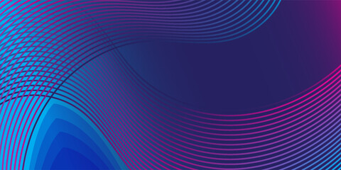 Gradient abstract background with circular line patterns. Vector illustration