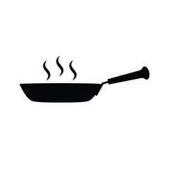 Frying pan icon vector design against a white background