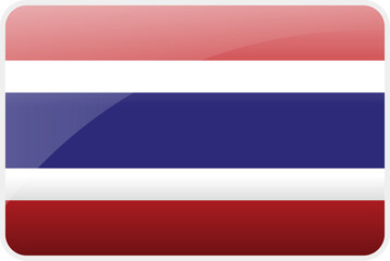 Fototapeta premium Flag Icon of Thailand Country,National Vector Flag Iconic Symbol and Colors of Thailand flag.