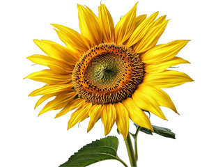 Obraz premium A vibrant sunflower in full bloom with its petals slightly curved outward