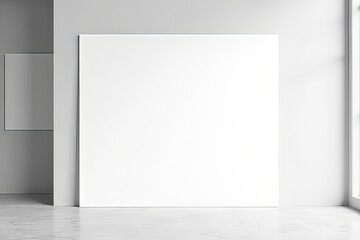 Blank White Wall Mockup in Modern Interior Design
