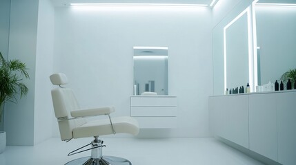 Hair restoration session in a sleek beauty clinic. Featuring natural regrowth solutions and effective treatments