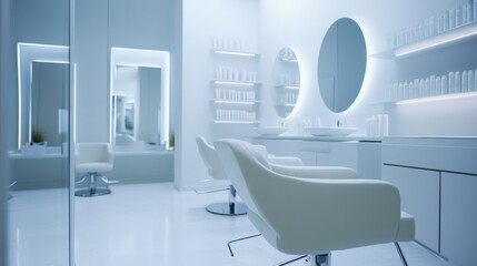 Hair restoration session in a sleek beauty clinic. Featuring rejuvenating treatments and advanced regrowth solutions