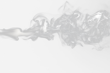 White smoke stream on Transparent  background.