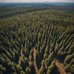 forest and mountains