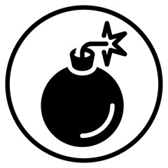 bomb glyph icon