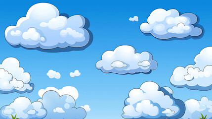 A blue sky with a few clouds. generated using AI