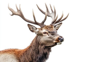 Majestic Red Deer Stag with Large Antlers