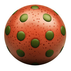 Fototapeta premium Close up of a fruit with green spots showing texture and color details on a white background isolated on transparent background..