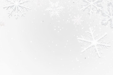 White snowflakes on Transparent  background.