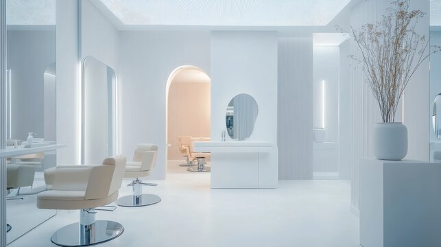 Hair restoration session in an elegant wellness clinic. Featuring advanced treatments and natural hair regrowth