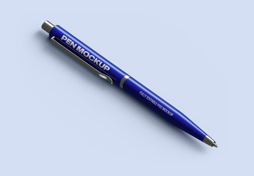 Realistic Pen Mockup Isometric View