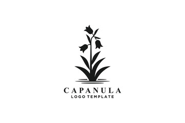 Obraz premium Elegant Bluebell Silhouette Vectors – Perfect for Nature & Floral Designs