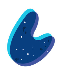 Risograph minimal fluid shape element