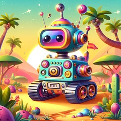 a robot in the fary fairyland