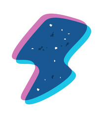 Lightning bold grained texture risograph