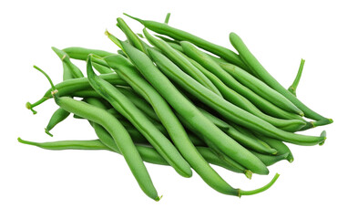Green beans on transparent or white background,png