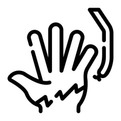 Obraz premium electrical hazard line icon