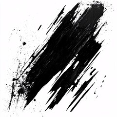 Creative Brush Stroke Design with Ink Textures and Splatters