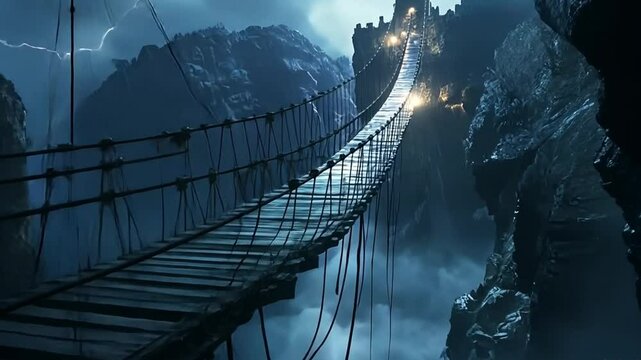 Suspension Bridge at Lightning Gap,footage,hd,4k