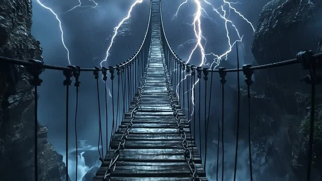 Suspension Bridge at Lightning Gap,footage,hd,4k
