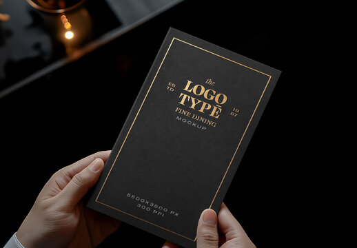 Restaurant Check Presenter Branding Mockup