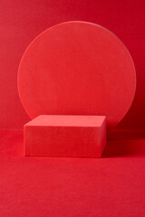 3d stand podium red color