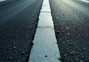 Asphalt Road Surface and Curb Detail