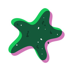 Liquid stain grunge risograph element