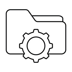 Data management thinline icon , vector, pixel perfect, illustrator file 
