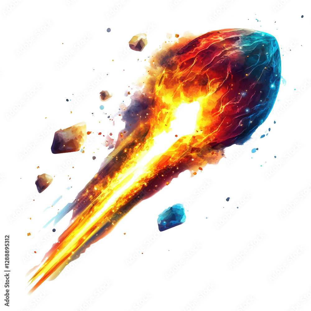 Poster bright fireball on a dark background creating a striking visual contrast and dynamic energy effect i