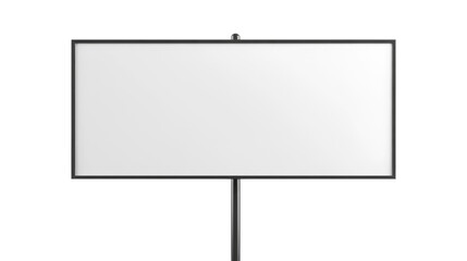 Obraz premium Blank sign on a black stand isolated on transparent background, PNG